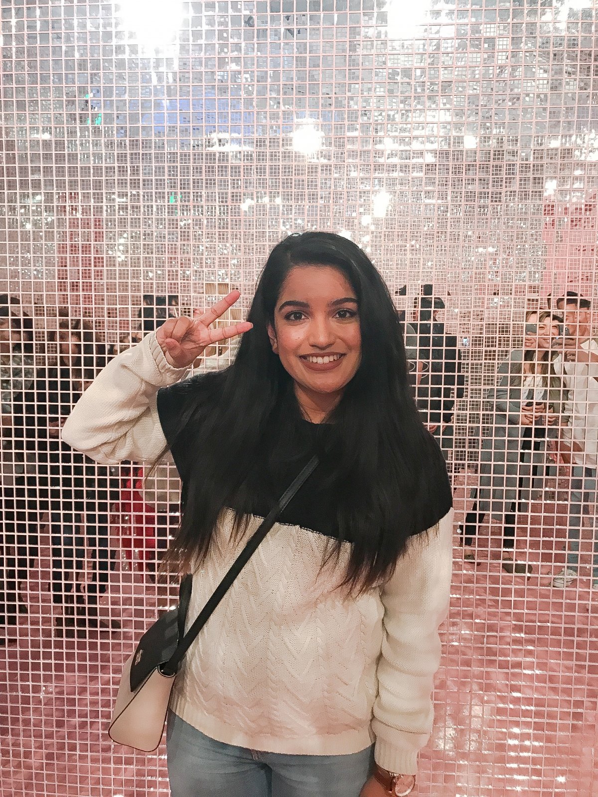 Museum of Ice Cream Mirror Glitter Wall Pose